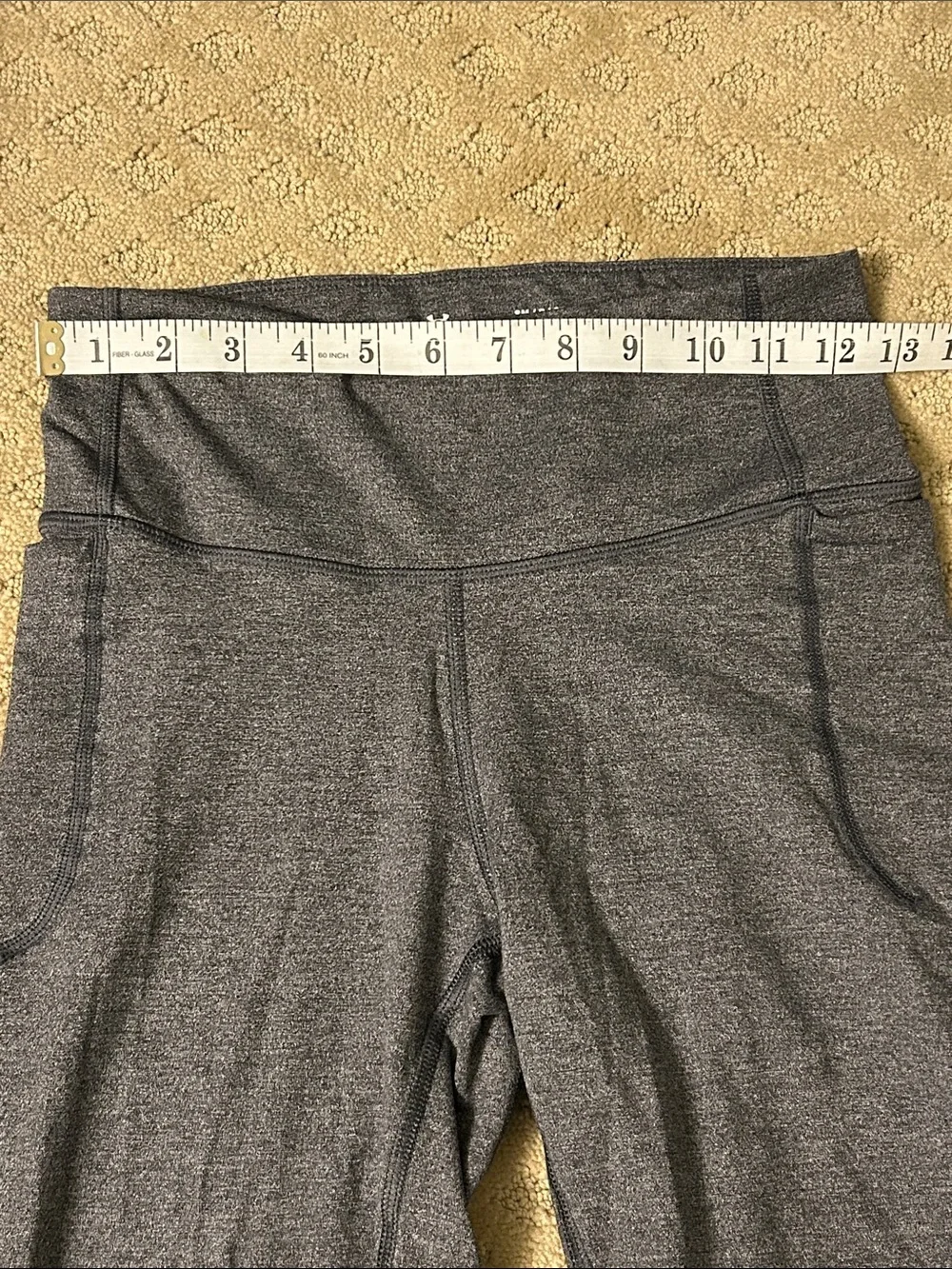 Under Armour Dark Heather Gray Leggings, Small